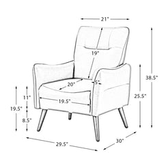 Grey Holt Accent Chair - All India Decor