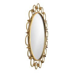 Rivet Gold Designer Wall Mirror - All India Decor