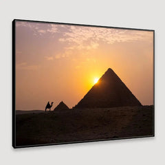 Sunsets over Pyramids Framed Wall Art - All India Decor