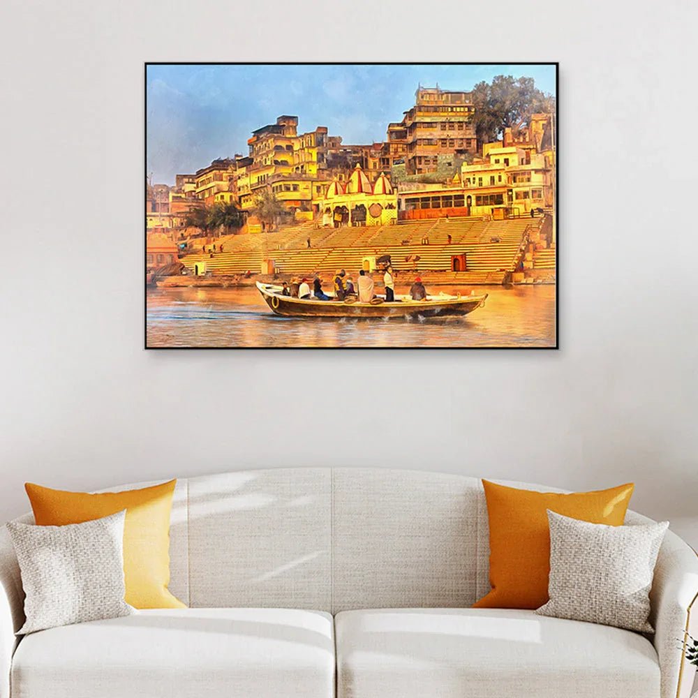 The Sacred Land Of Banaras Framed Wall Art - All India Decor
