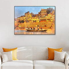 The Sacred Land Of Banaras Framed Wall Art - All India Decor