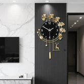 Stylish Leaf Design Clock - All India Decor