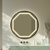 Anizoba Round Metal Wall LED Mirror - All India Decor