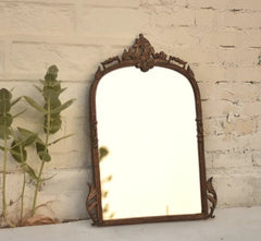 Victorian Arched Antique Wall Mirror (Vintage Copper) - All India Decor