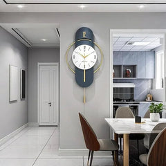 Blue & Gold Wall Clock - All India Decor
