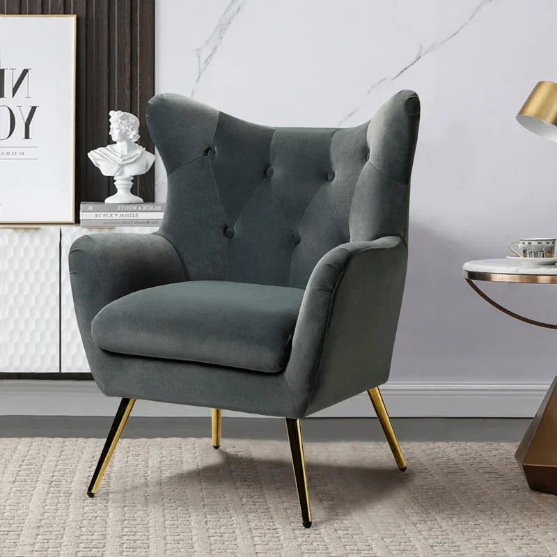 Grey Dawson Accent Chair - All India Decor