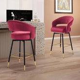 Burgundy Mixoy Bar Stool - All India Decor