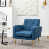 Blue Tufted Luxe Velvet Lounge Chair - All India Decor