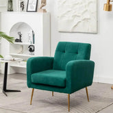 Emerald Tufted Luxe Velvet Lounge Chair - All India Decor