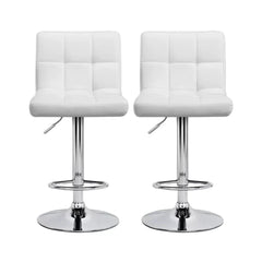 Luxurious Leatherette White Bar Stool - All India Decor