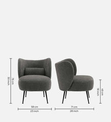 Grey Collin Accent Chair - All India Decor