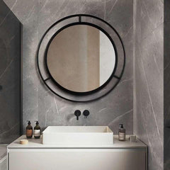 Designer Ring Wall Mirror Black - All India Decor