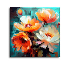 Joyful Petals Happy Floral Wall Paintings - All India Decor