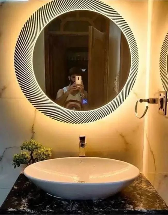 LED Mirror with design - All India Decor