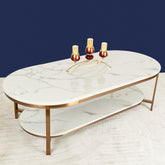 Whispering Essence Rose Gold Coffee Table (STAINLESS STEEL) - All India Decor
