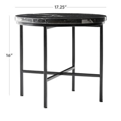 BLACK MARBLE SIDE TABLE - All India Decor