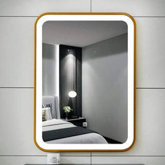 Liana Gold Framed Rectangle LED Mirror - All India Decor