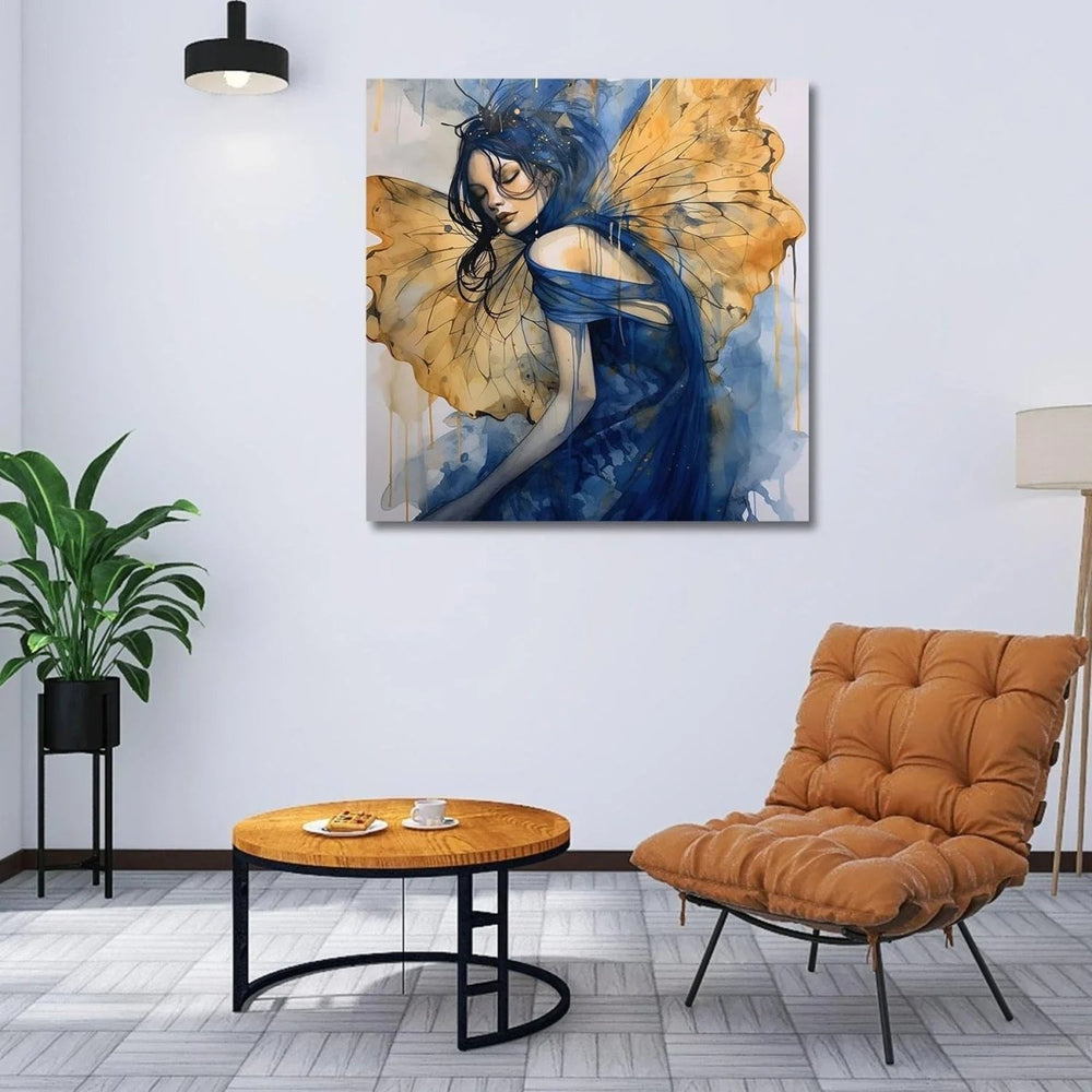 Premium Butterfly Woman Canvas Wall Paintings - All India Decor
