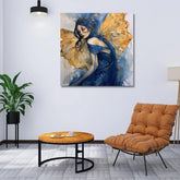 Premium Butterfly Woman Canvas Wall Paintings - All India Decor