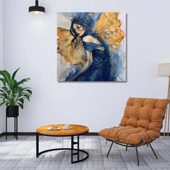 Premium Butterfly Woman Canvas Wall Paintings - All India Decor