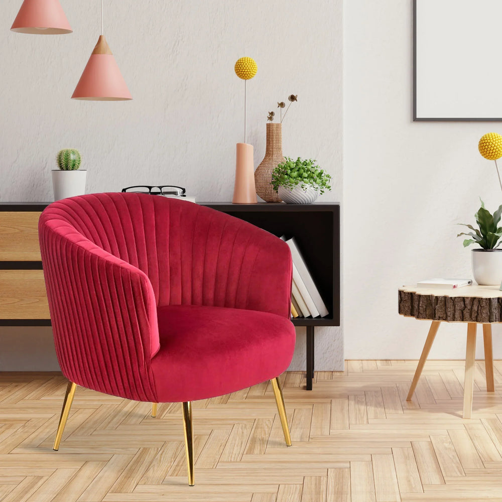 maroon lounge chair