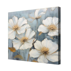 White Rose Canvas Painting for Home, Bedroom & Living Room - All India Decor