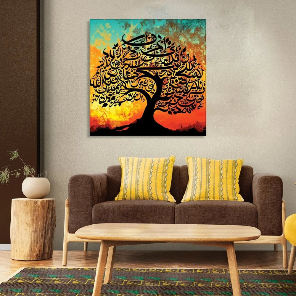 Sunny Vibes Bright Tree Floral Wall Art - All India Decor