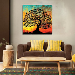 Sunny Vibes Bright Tree Floral Wall Art - All India Decor