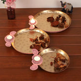 Pink Glass Urli Bowl Set of 3 - All India Decor