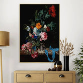 A Beautiful Still Life Art Canvas Painting of Flowers & Fruits - All India Decor