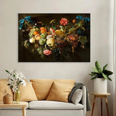 Vintage Floral & Fruits Still Life Art Wall Painting - All India Decor