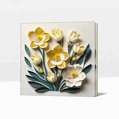 Petal Reflections Elegant Floral Art - All India Decor