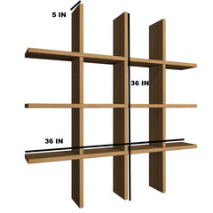 Designer Dual Panel MDF Planter Wall Shelf - All India Decor