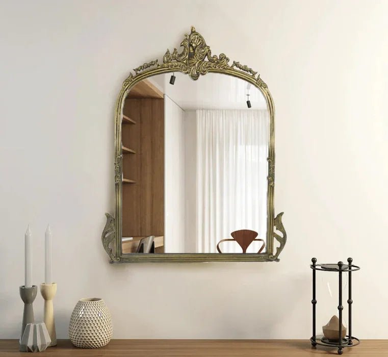 Vintage Wall Mirror (Vintage Brass Finish) - All India Decor - All India Decor