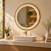 Bartev Round wall led mirror with touch sensor