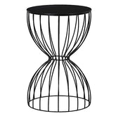 Hourglass Shape, Modern Accent Nightstand for Living Room - All India Decor