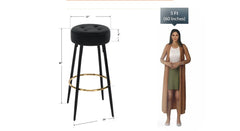 Black Color Ceazar Counter Stool - All India Decor