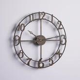 Antique Oversized Metal Wall Clock - All India Decor
