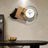 Modern Black & Brown Wall Clock - All India Decor