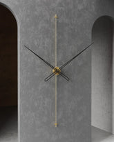 Black and Gold Large Wall Clock for Living Room - All India Decor