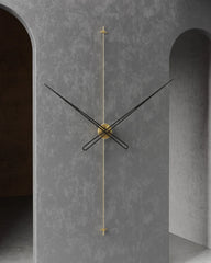 Black and Gold Large Wall Clock for Living Room - All India Decor