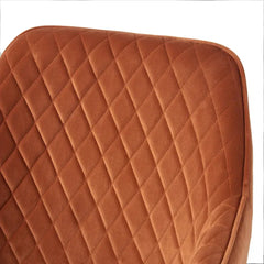 Mustard Diamond Cut Design Accent Chair