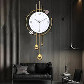 Golden Abstract Clock for Wall - All India Decor