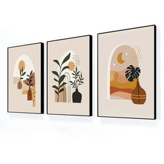 Unique Boho Wall Art for Home and Office Decor Set of 3 - All India Decor