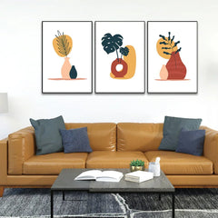 Boho Art Home Decoration Wall Minimalist Set Of 3 - All India Decor