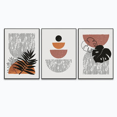 Boho Aesthetic Wall Painting For Living Room Set of 3 - All India Decor