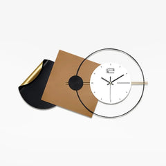 Modern Black & Brown Wall Clock - All India Decor