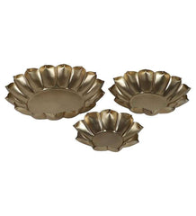 Iron Lotus Urli Set of 3 - All India Decor