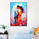 Beautiful Romantic Couple Wall Art Print Romantic Artwork on Canvas Wall Paintings - All India Decor