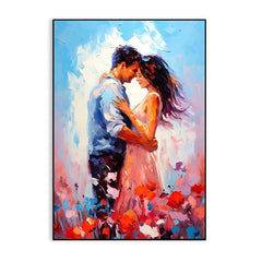 Beautiful Romantic Couple Wall Art Print Romantic Artwork on Canvas Wall Paintings - All India Decor